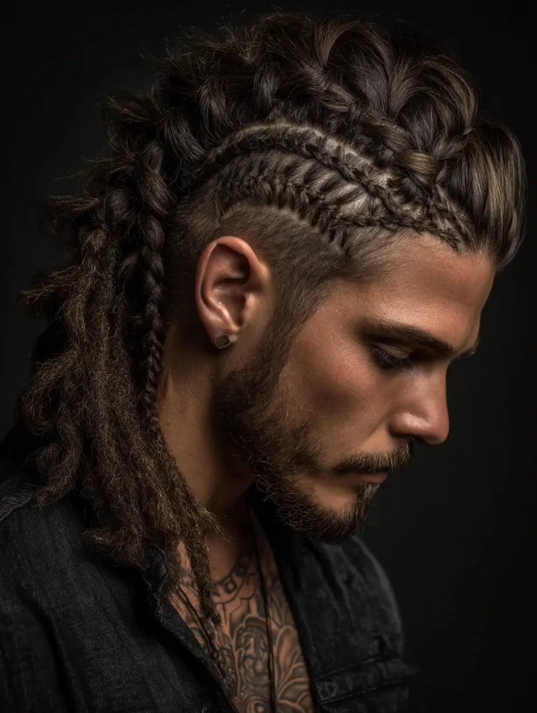 Crown Braided Wolf Cut