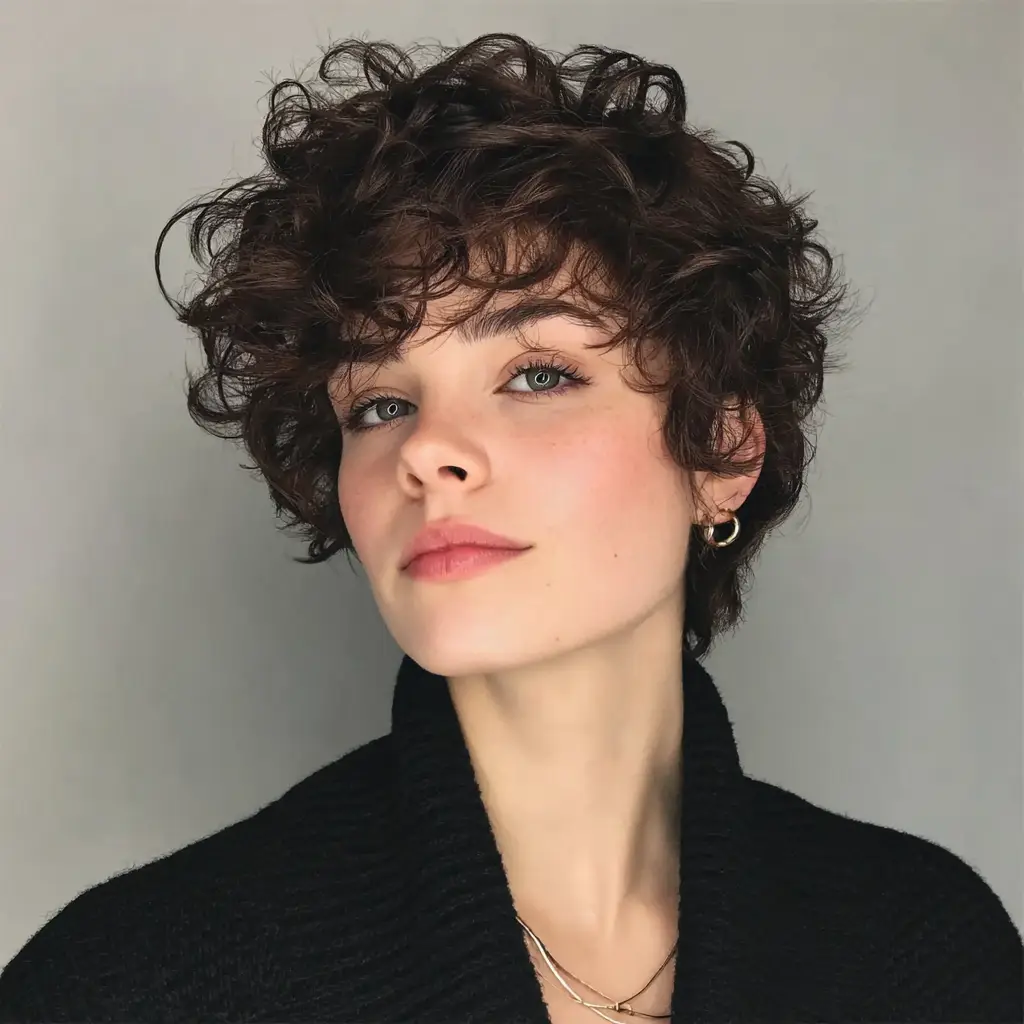 Curly Pixie with Natural Texture