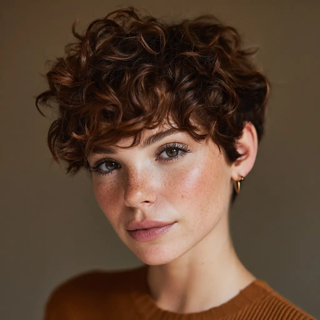 Curly Pixie with Texture