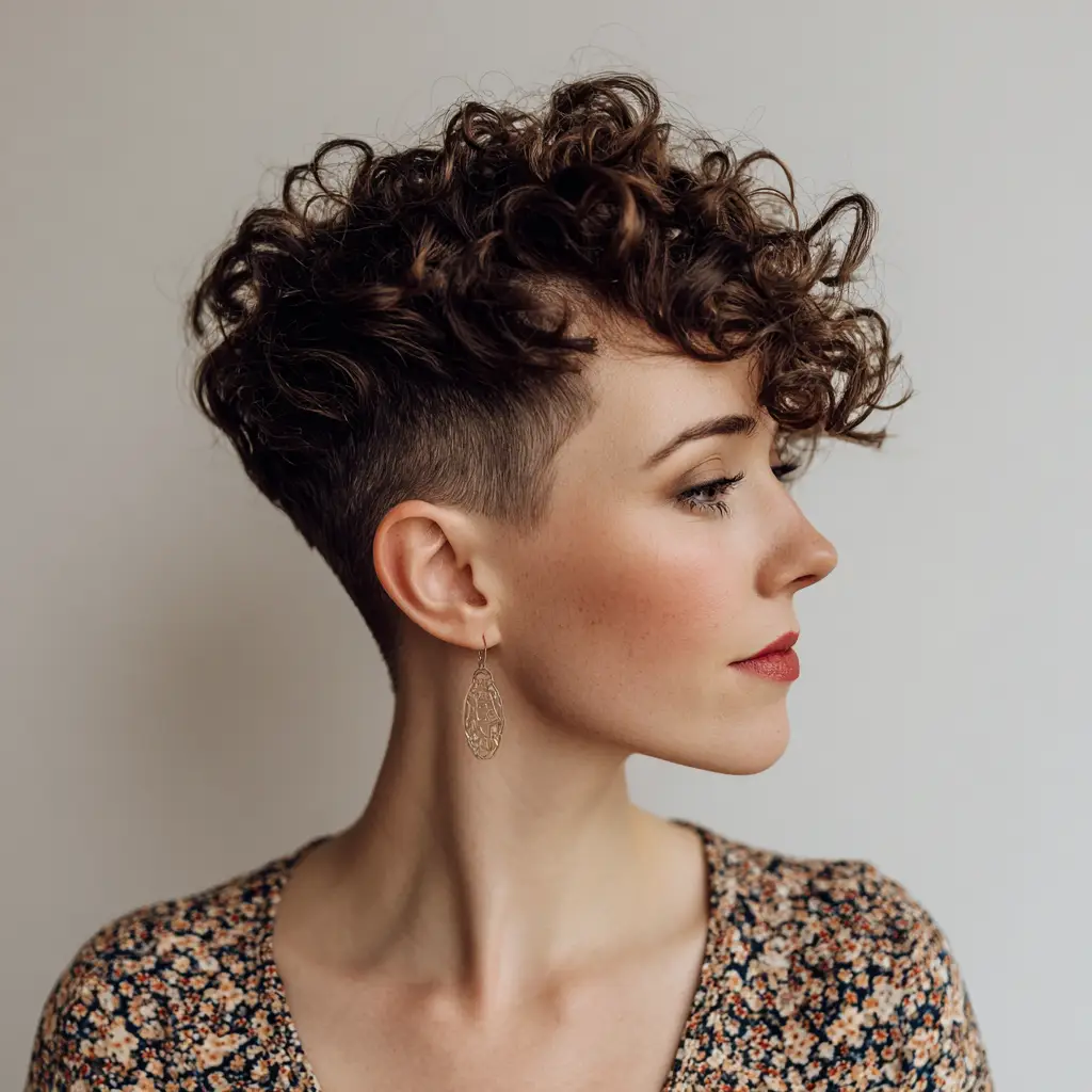 Curly Pixie with a Shaggy Finish