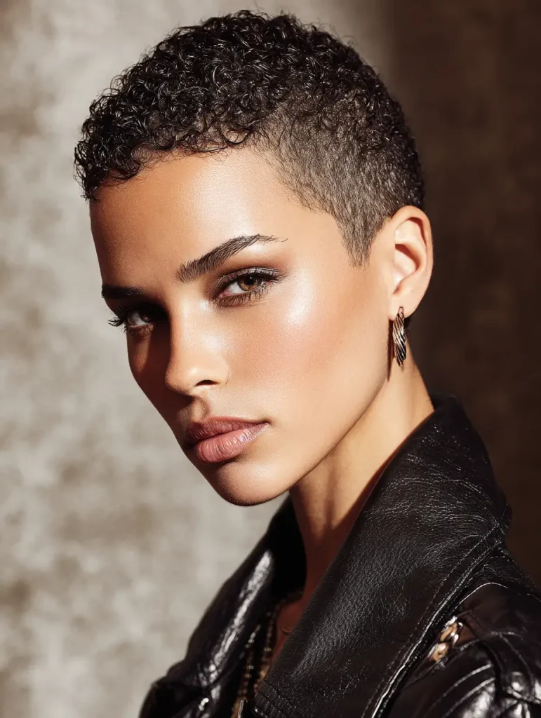 Curly Textured Buzz Cut