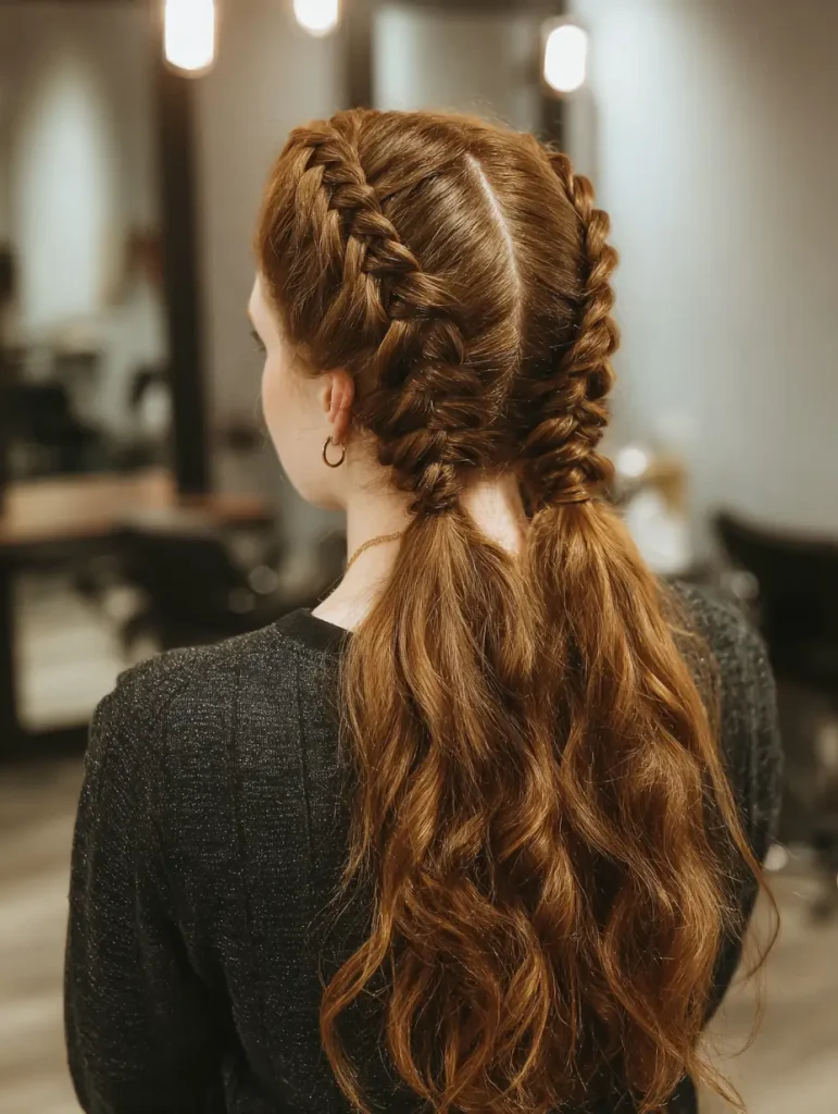 Double Dutch Braids with Layered Back