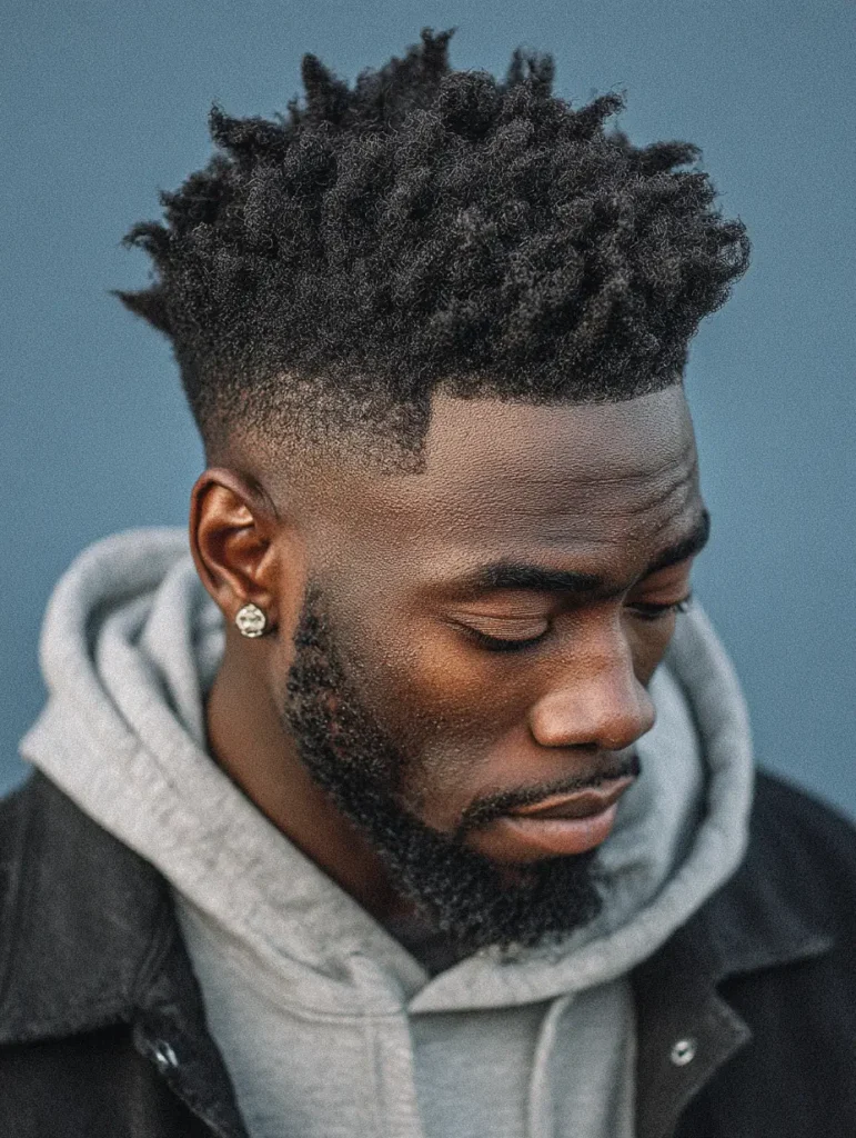 Drop Fade with Afro