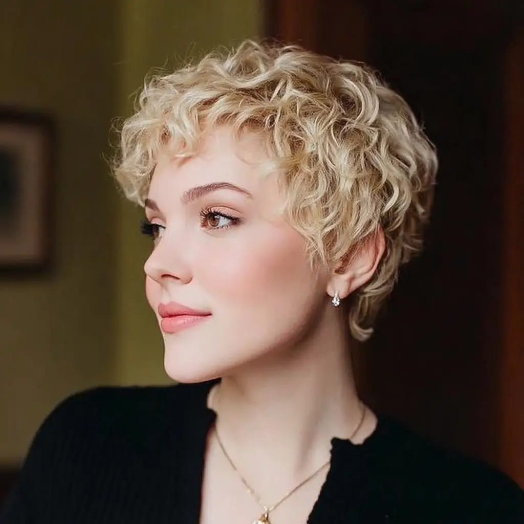 Feathered Cut with Layers – Short Haircuts for Chubby Face