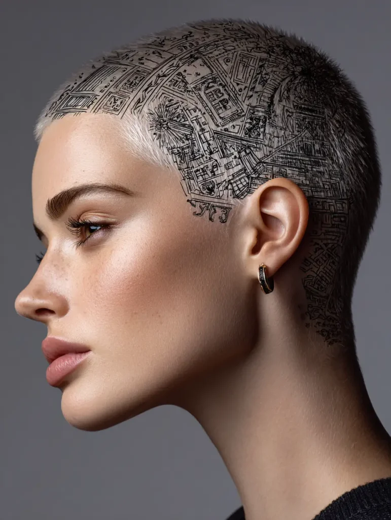 Freestyle Buzz Cut with Graphic Art