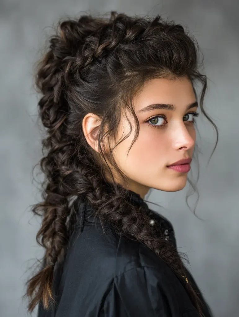 French Braid with a Messy Finish