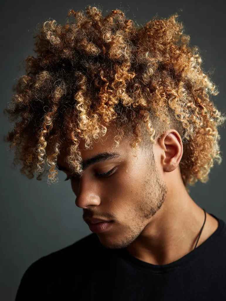 Golden Blonde on Afro Curls
