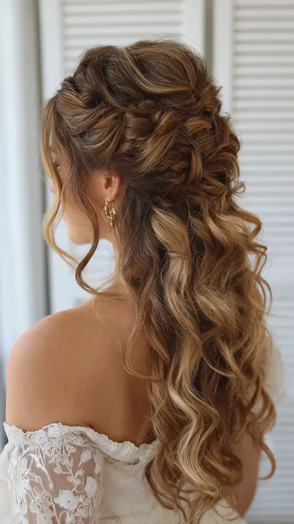 Half-Up Half-Down with Curls