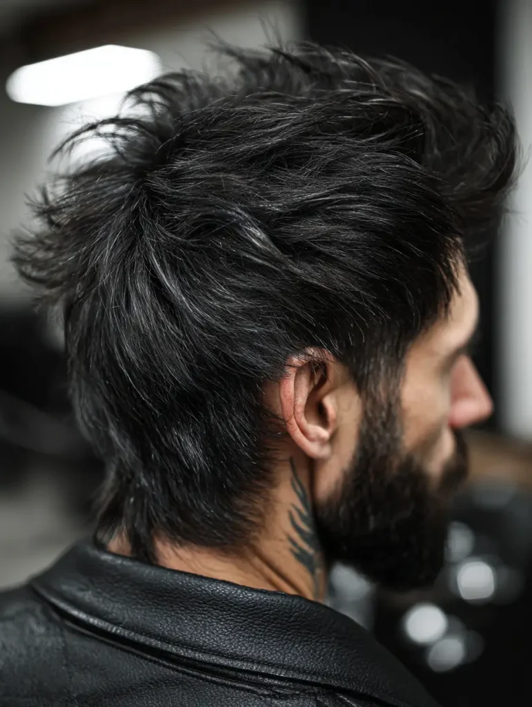 Highlighted Black Wolf Cut