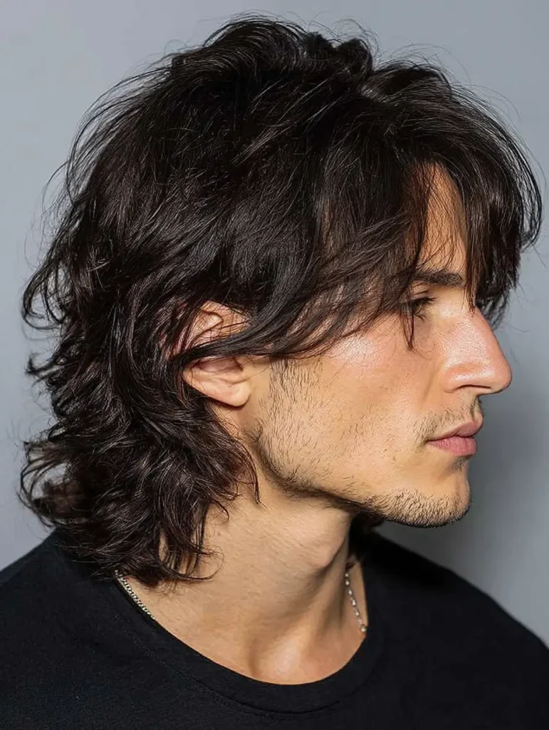 Layered Medium Cut with Bangs