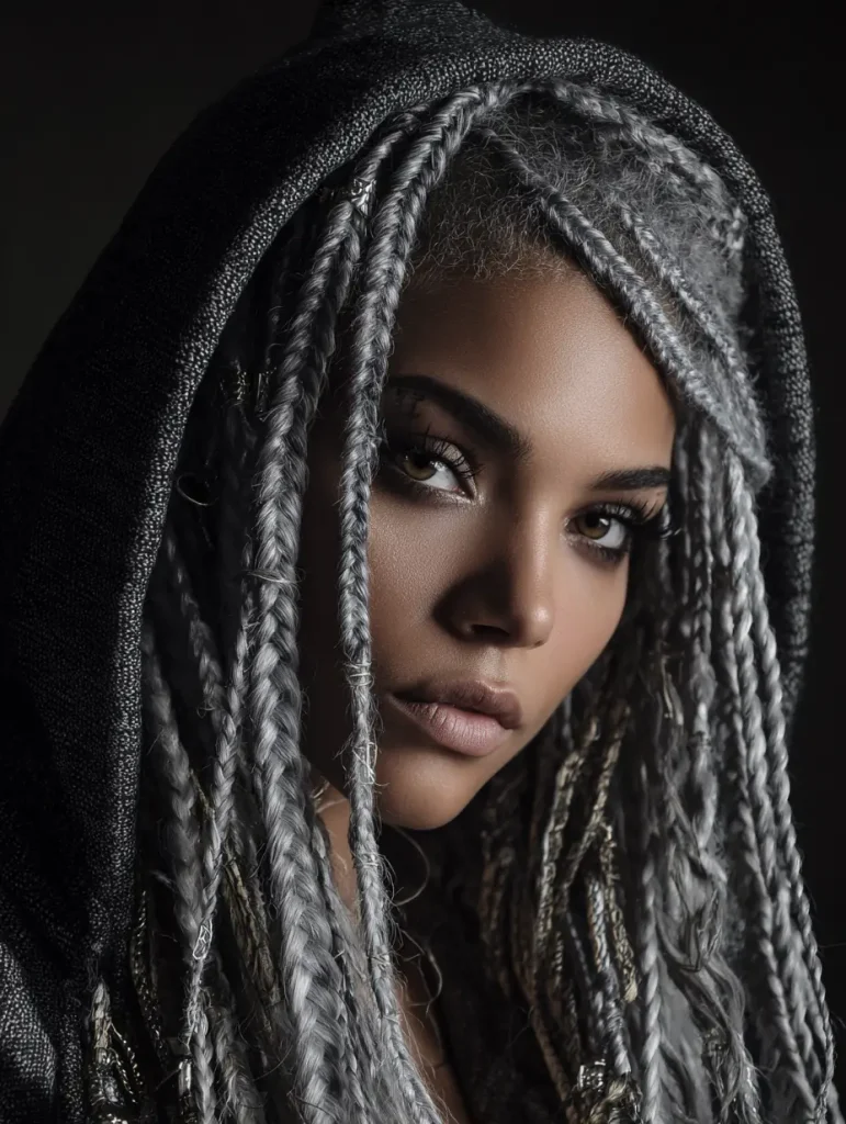 Micro Braids Framing the Face