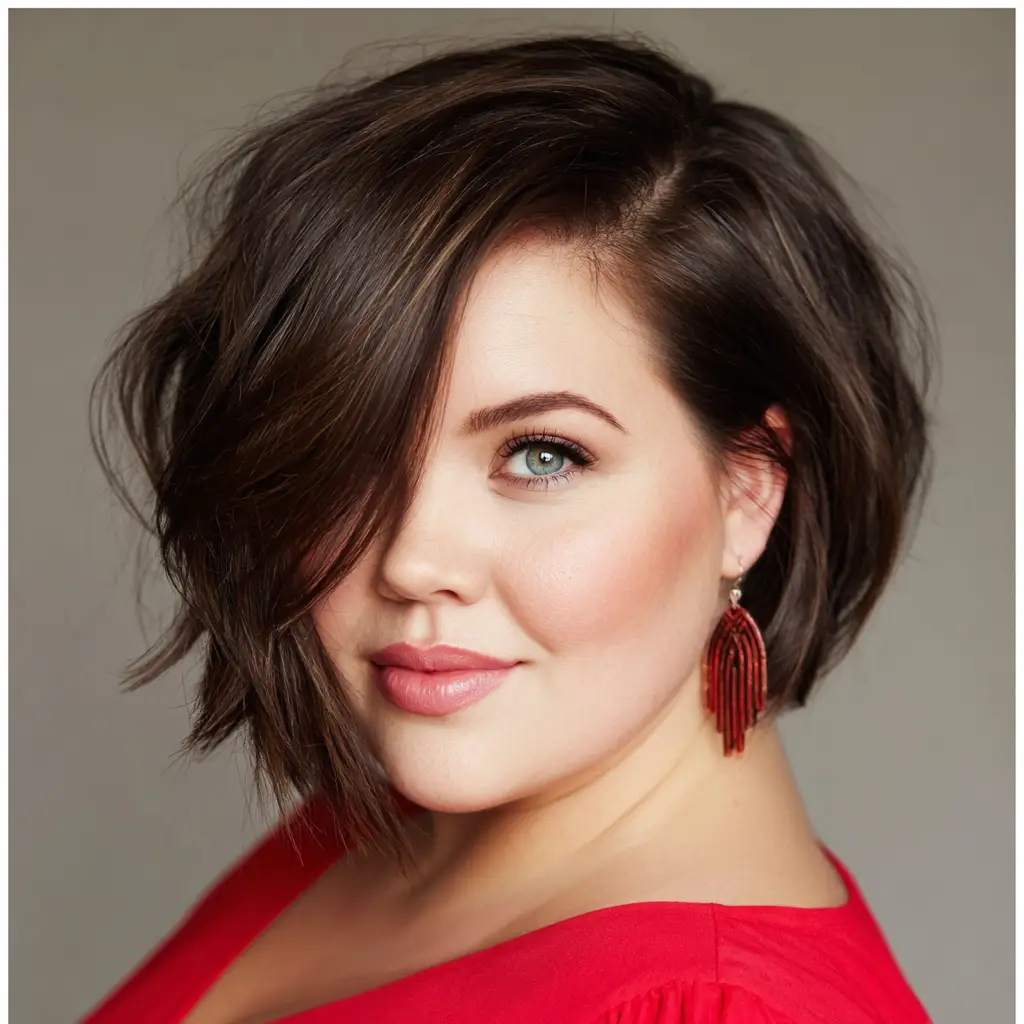 Modern Mullet – Short Haircuts for Chubby Face