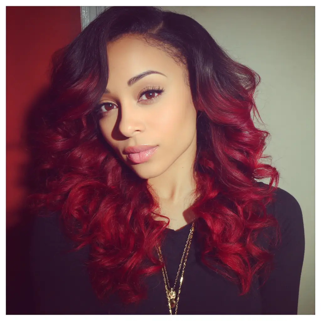 Red Ombre Weave