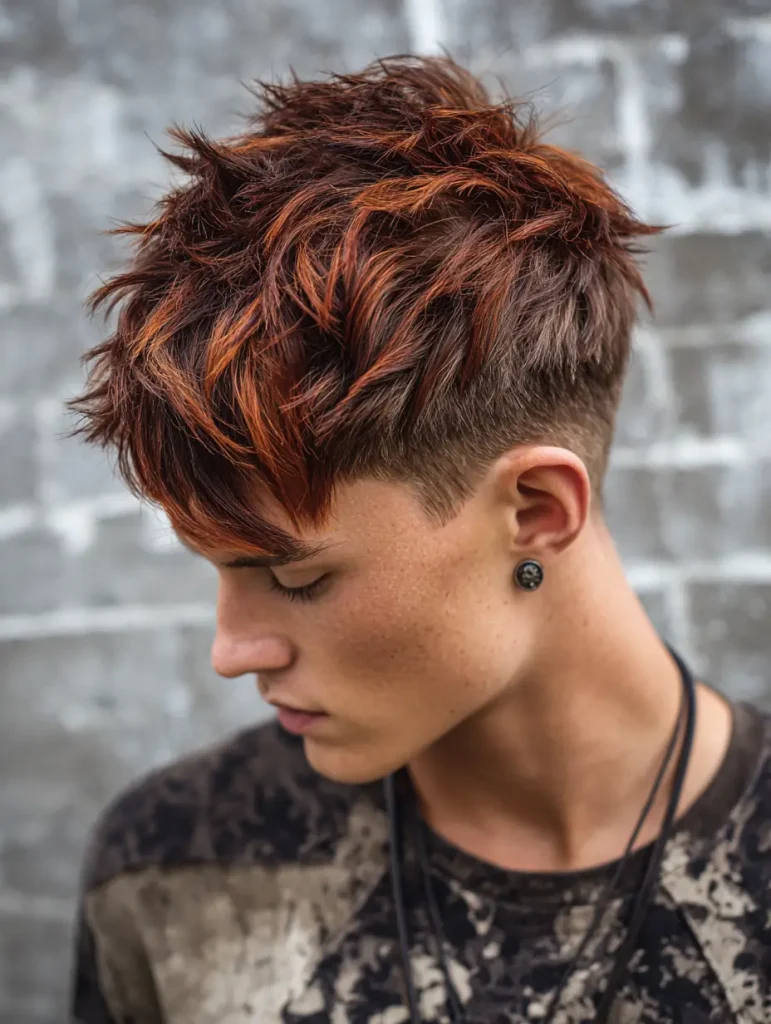 Reddish Brown Wolf Cut