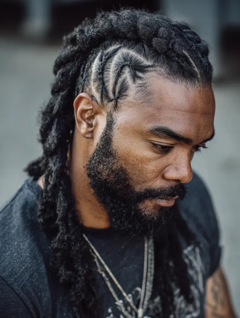 Side Cornrows into Loose Wolf Cut