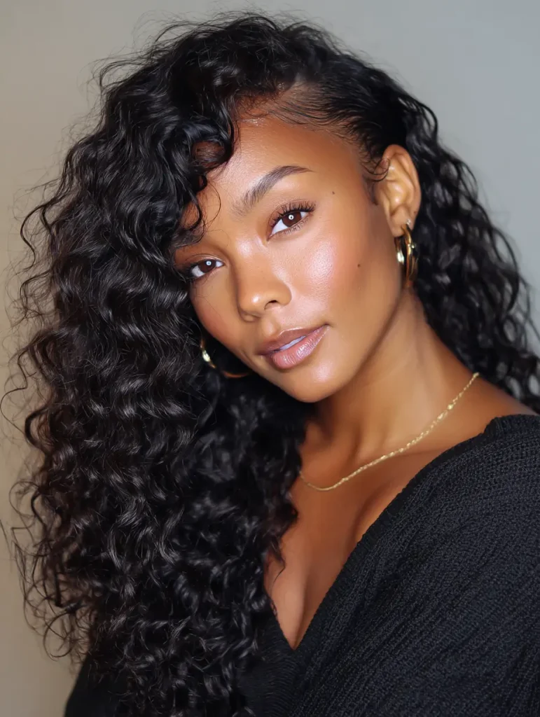 Side Part Deep Wave Hair