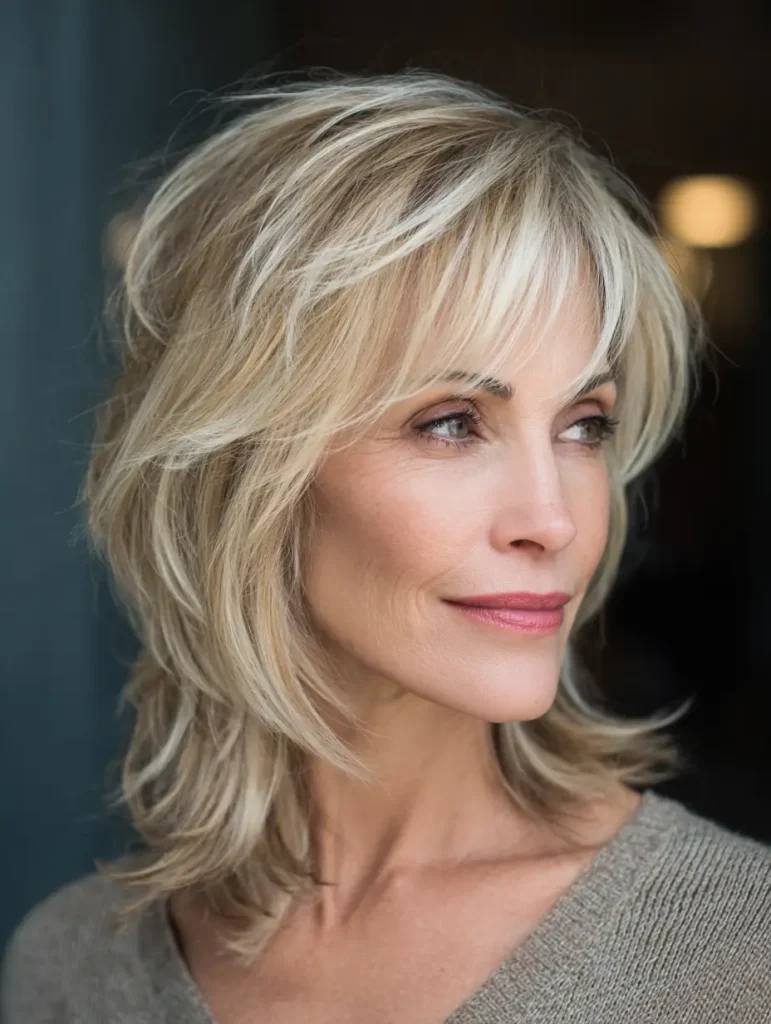 Side-Swept Bangs with Layers