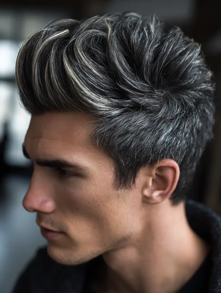 Silver Highlights on a Pompadour