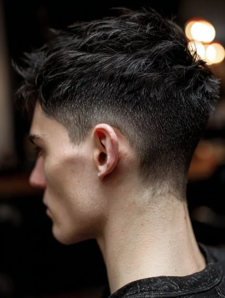 Sleek Black Wolf Cut