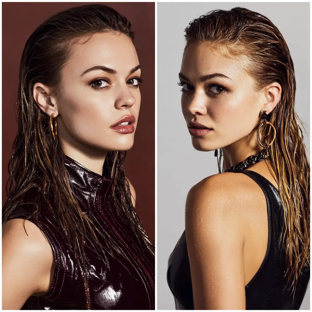 Slicked-Back Wet Look