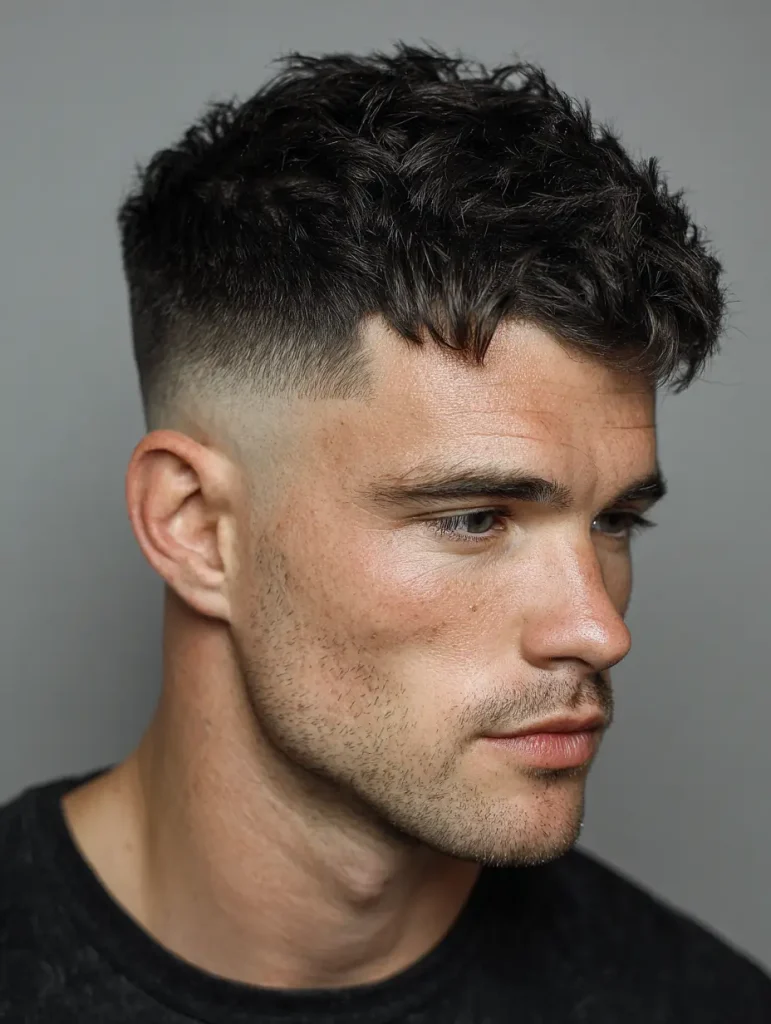 Straight Hair Temple Fade