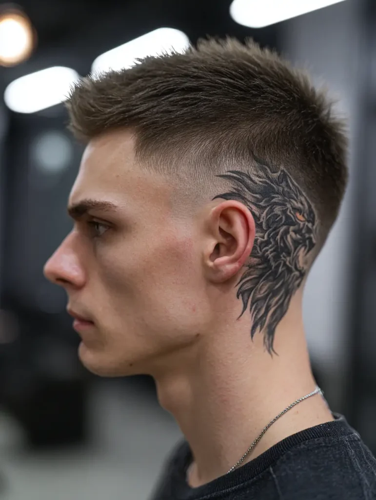 Tapered Black Wolf Cut