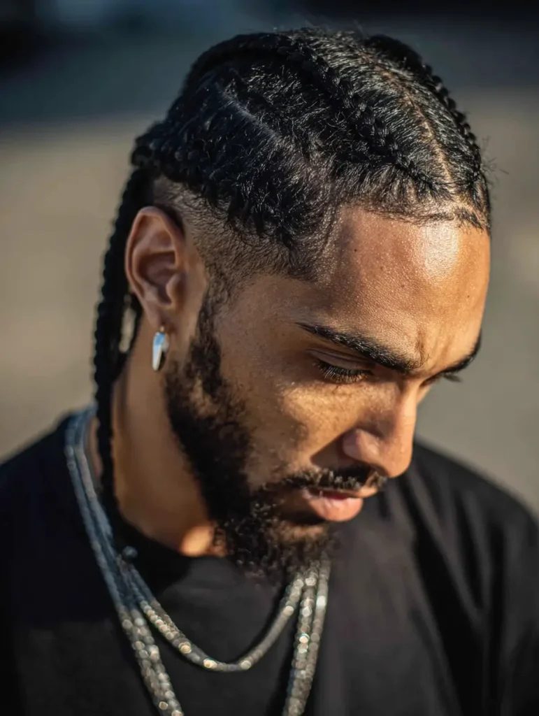 Temple Fade with Braids