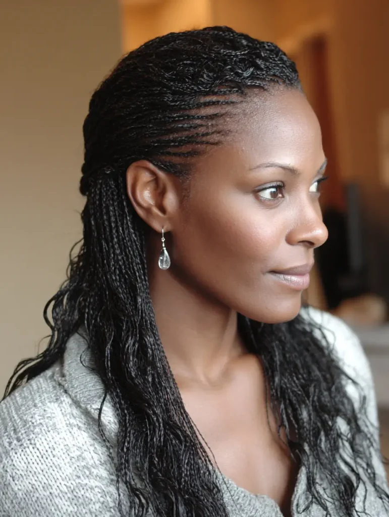 Zigzag Part Micro Braids