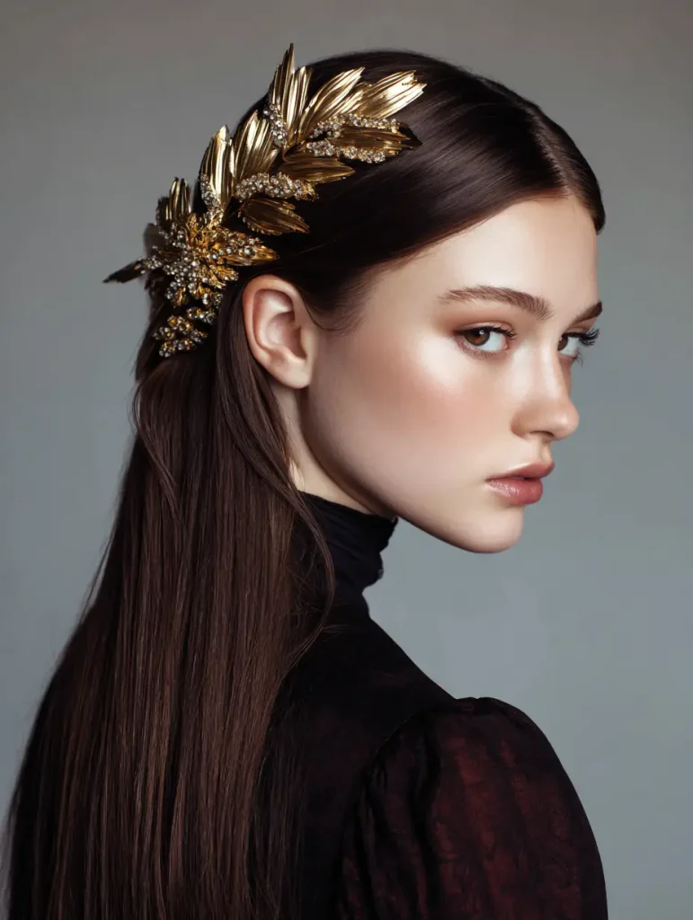 Accessorized Straight Hair