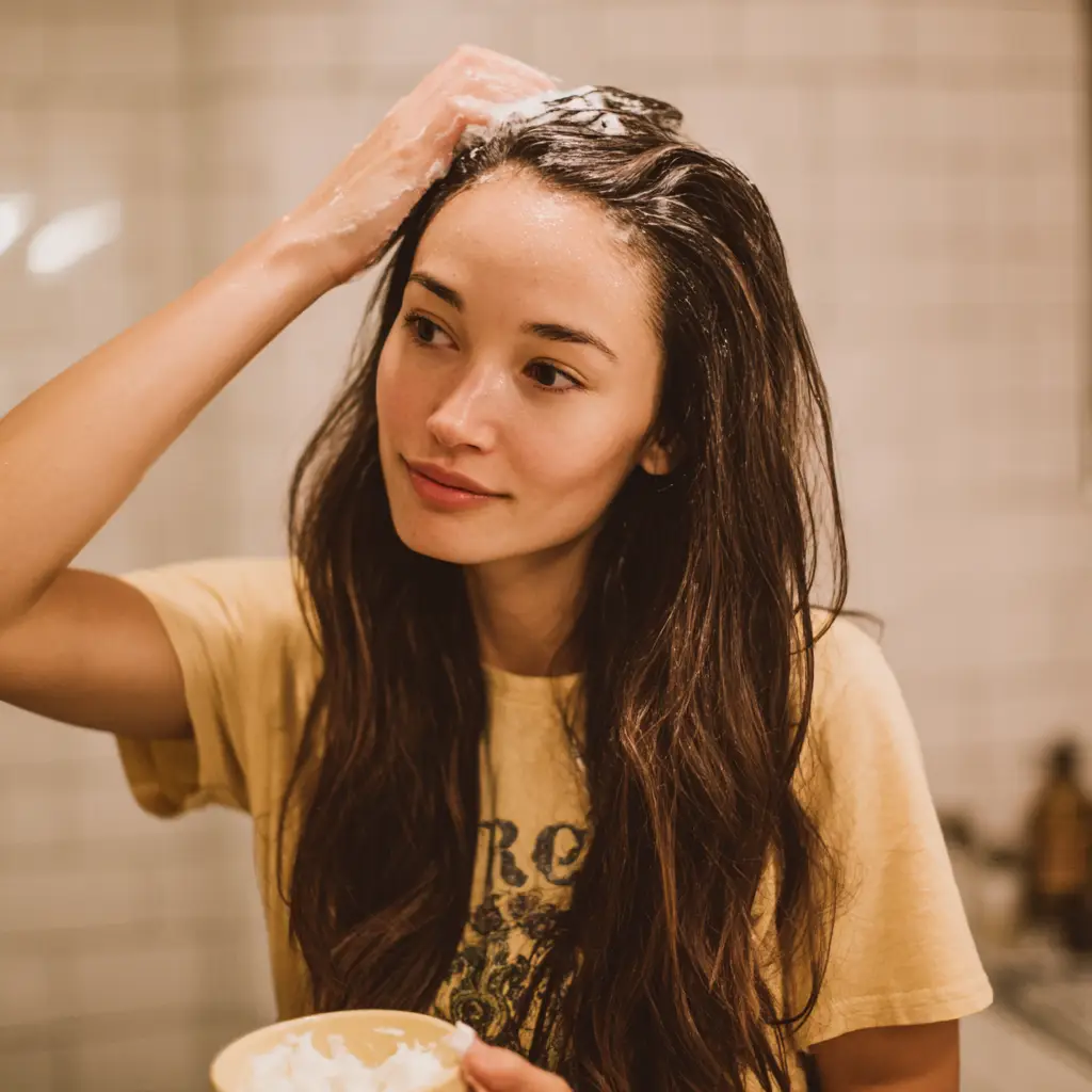 Apply a hair mask weekly