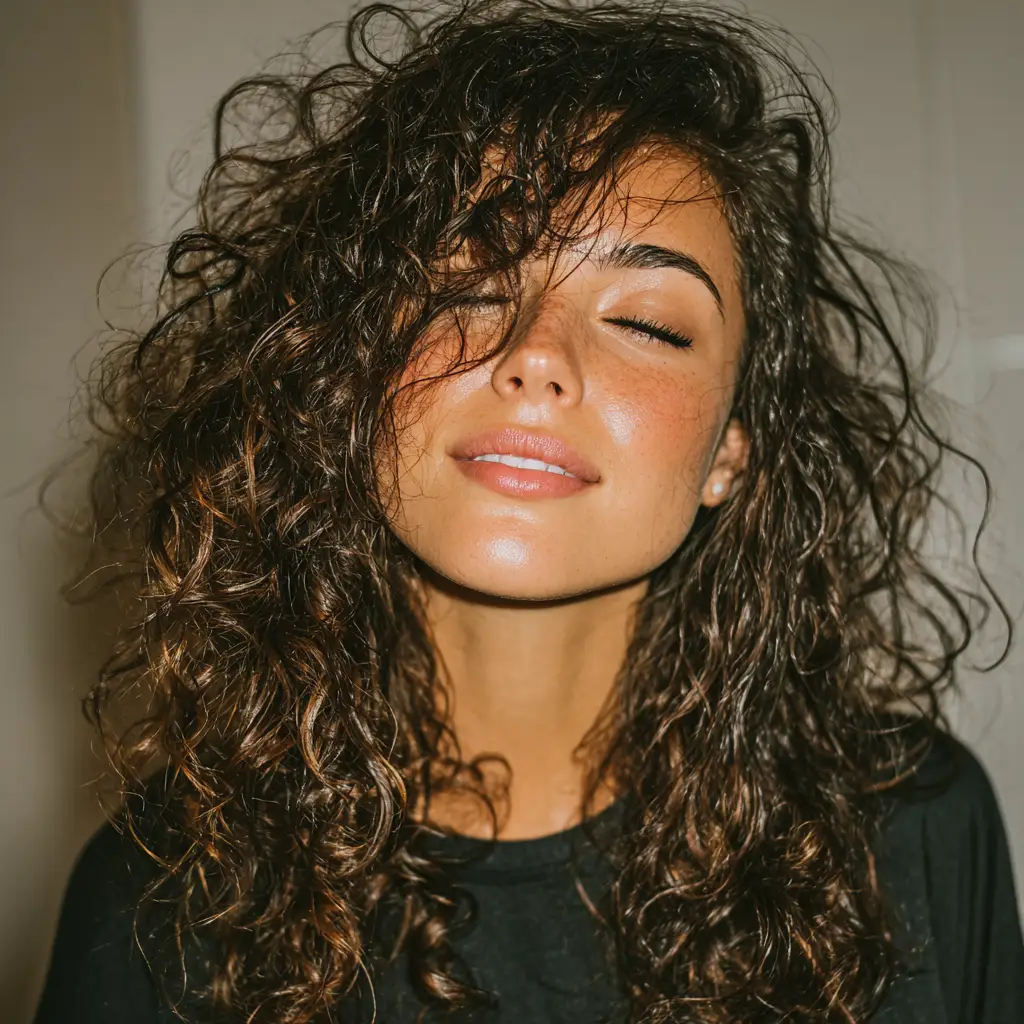 Avoid touching your curls while drying