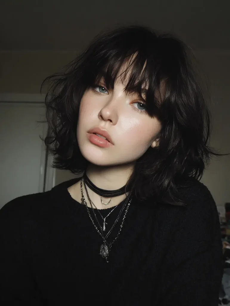 Baby Bangs Wolf Cut
