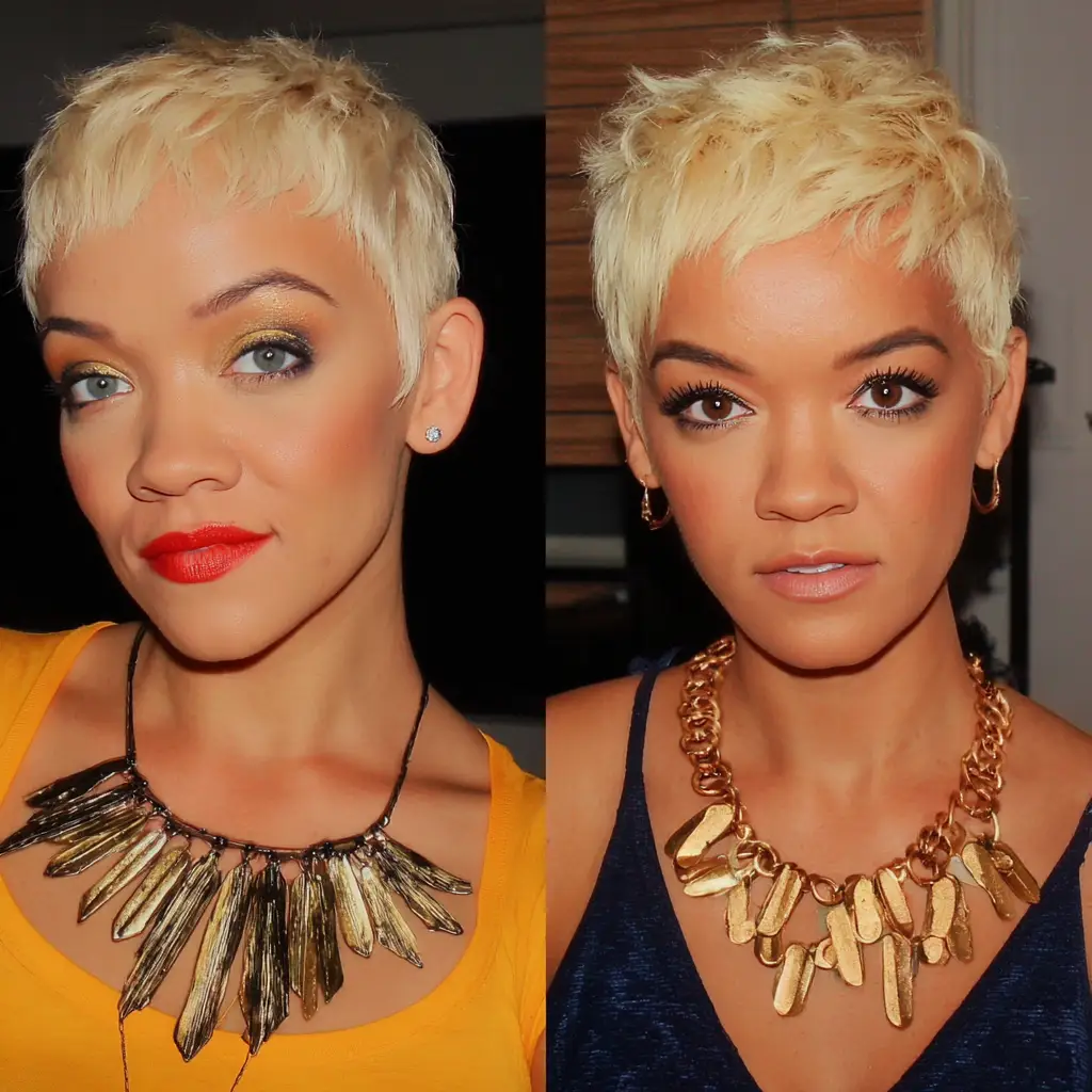 Blonde Pixie Transformation