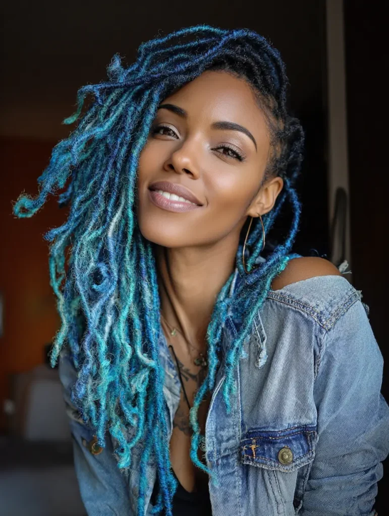 Blue Ombré Locs