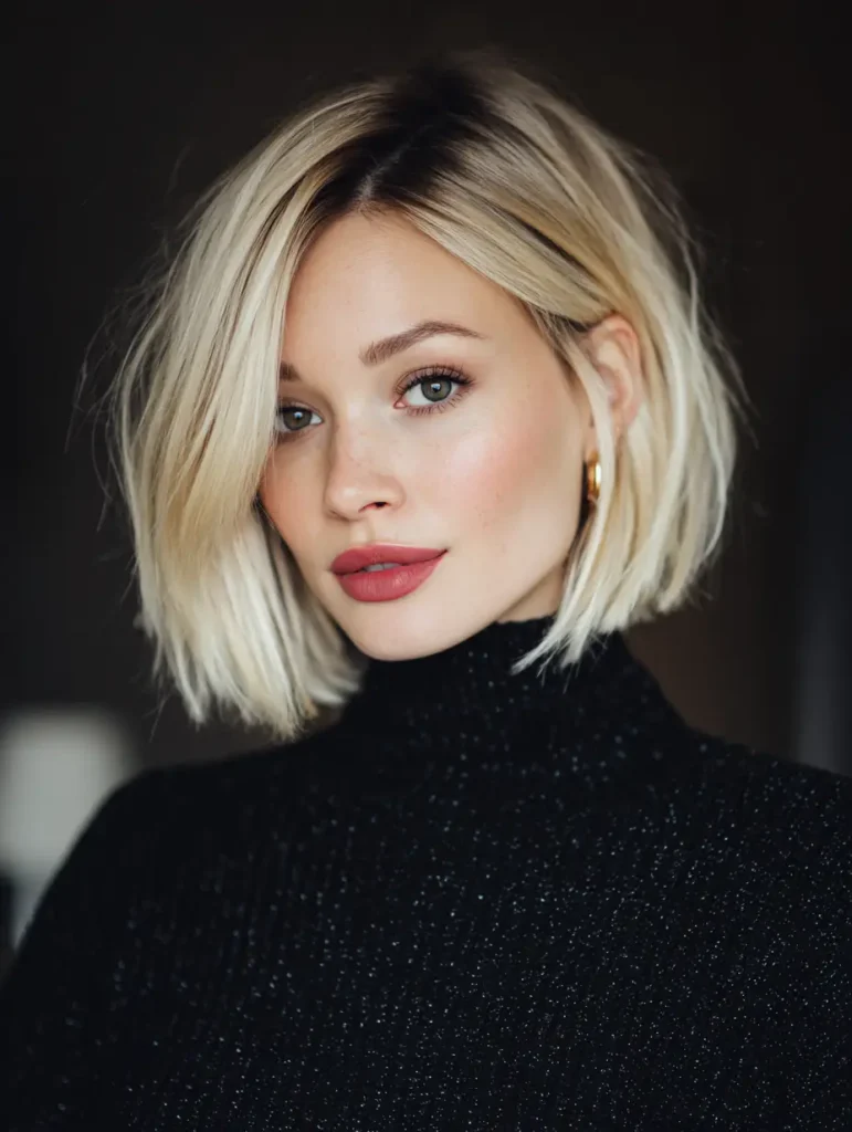 Blunt Bob with a Middle Part