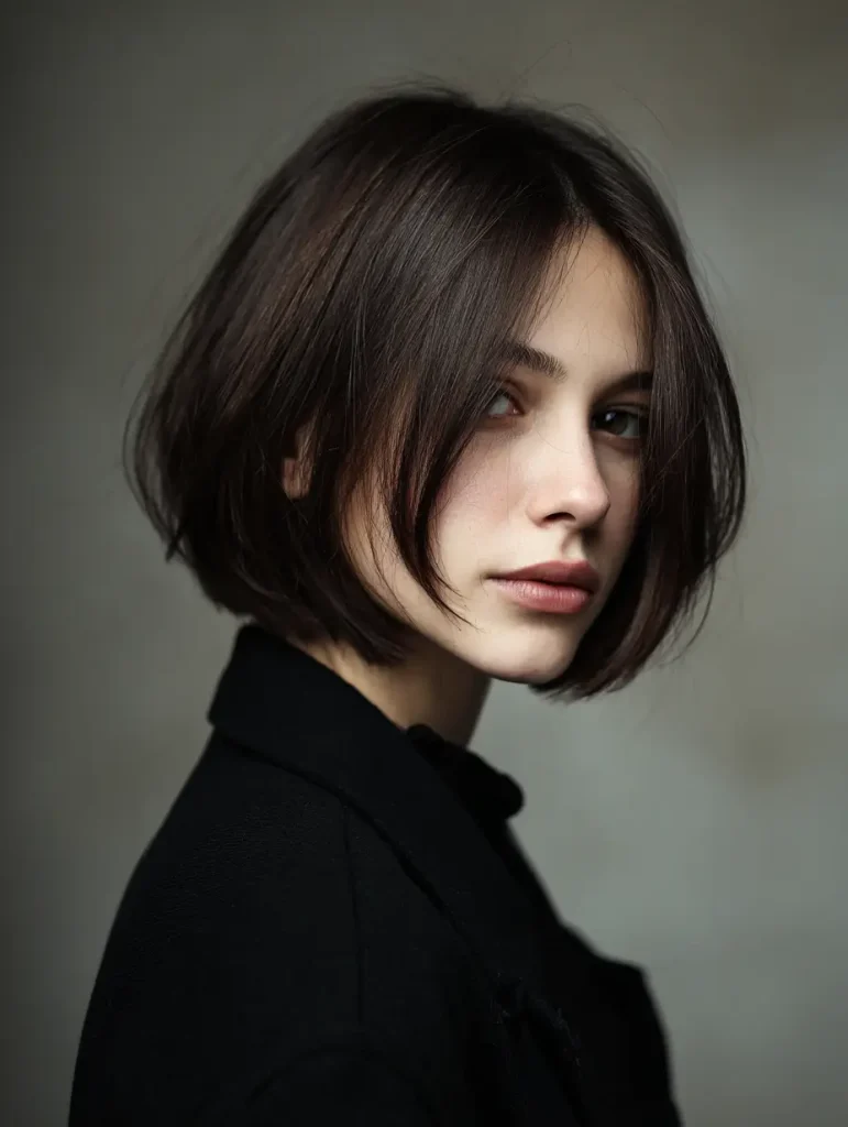 Blunt Cut with Middle Part