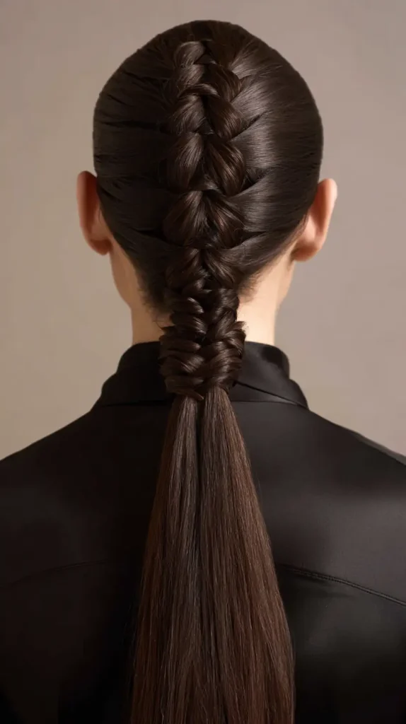  Braided Sleek Ponytail