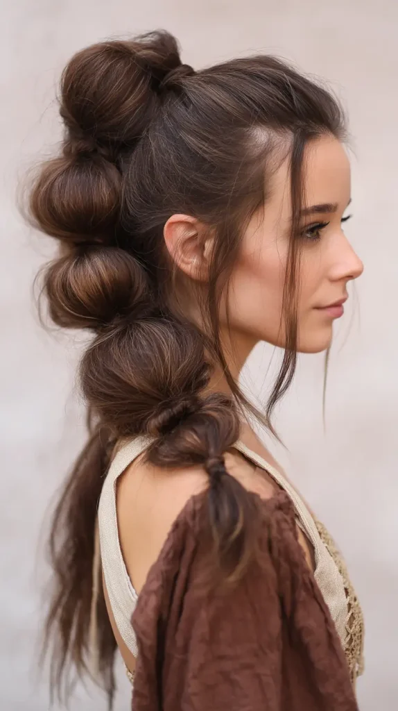  Bubble Braid Mohawk Ponytail
