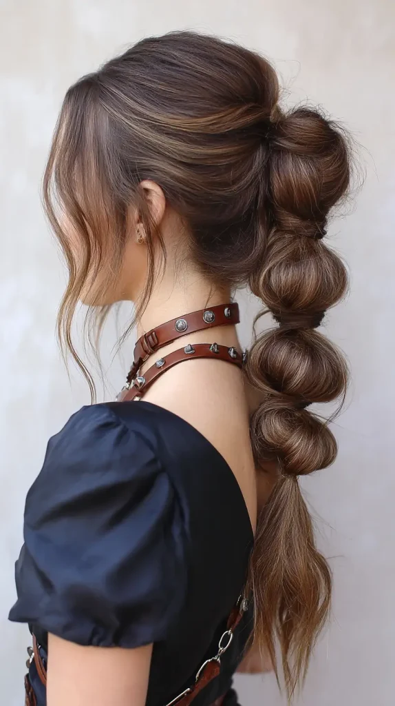Bubble Braided Ponytail