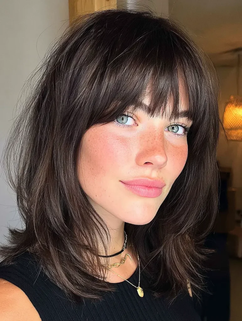 Butterfly Cut with Curtain Bangs