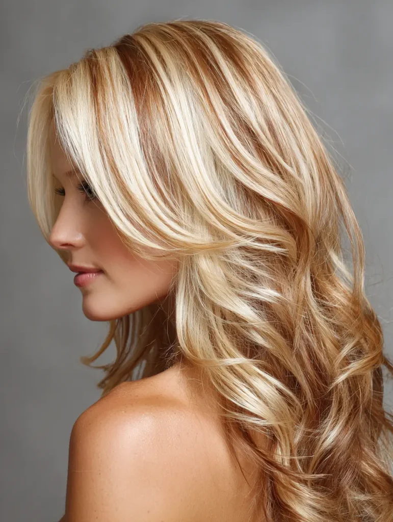 Caramel Lowlights on Light Blonde