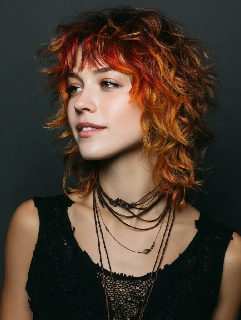 Colored Curly Shag