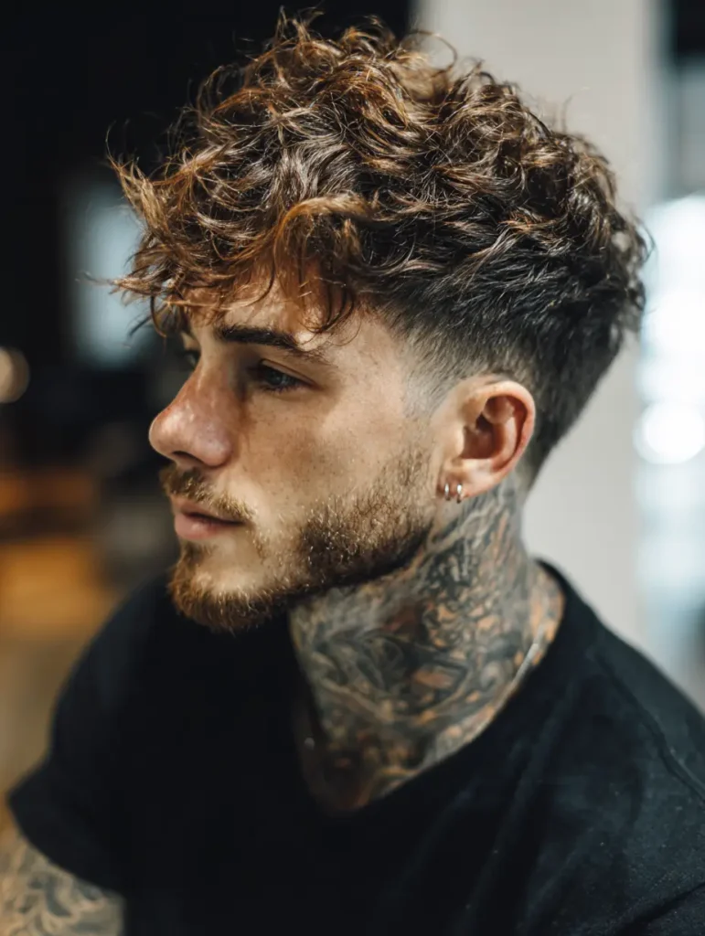 Colored Wavy Wolf Cut