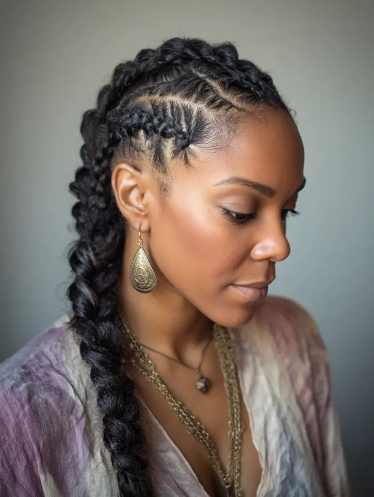 Crisscross Goddess Cornrows
