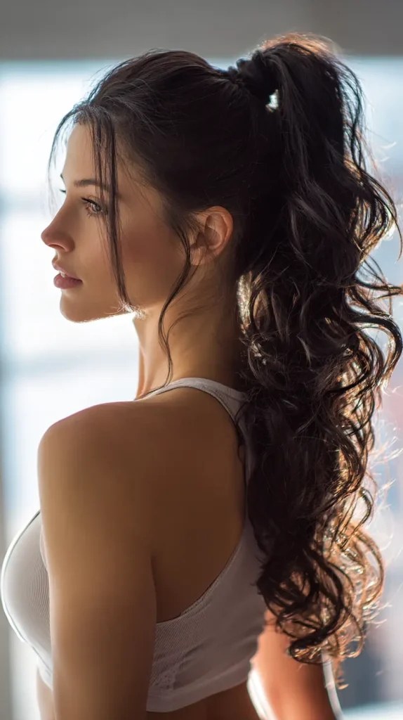 Curled High Ponytail