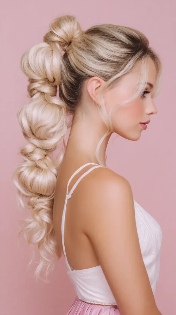 Curly Bubble Ponytail