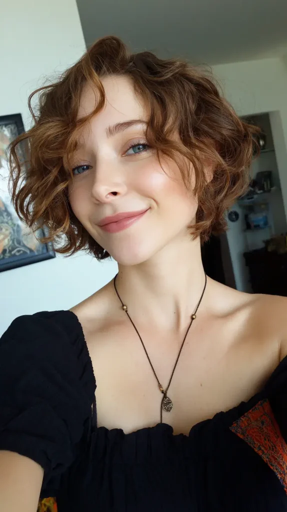 Curly Inverted Bob