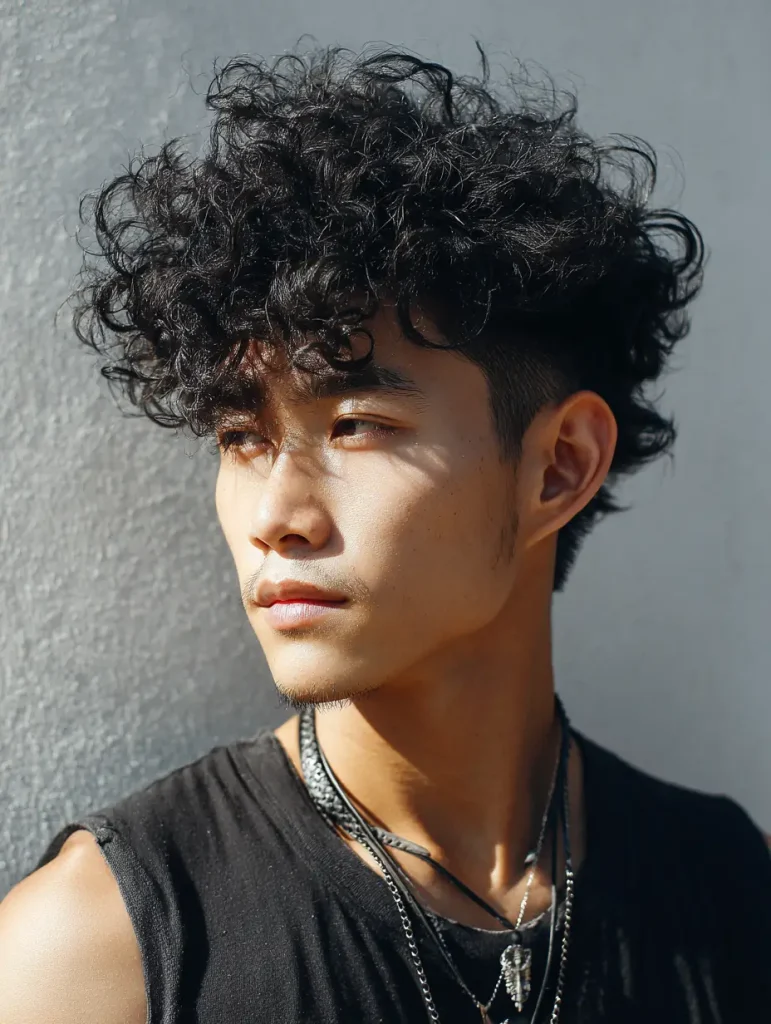 Curly Korean Wolf Cut — Korean Wolf Cut