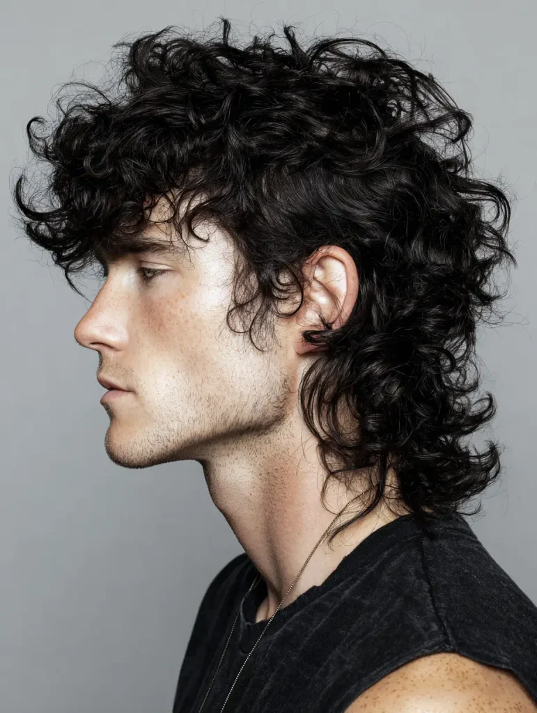 Curly Modern Mullet