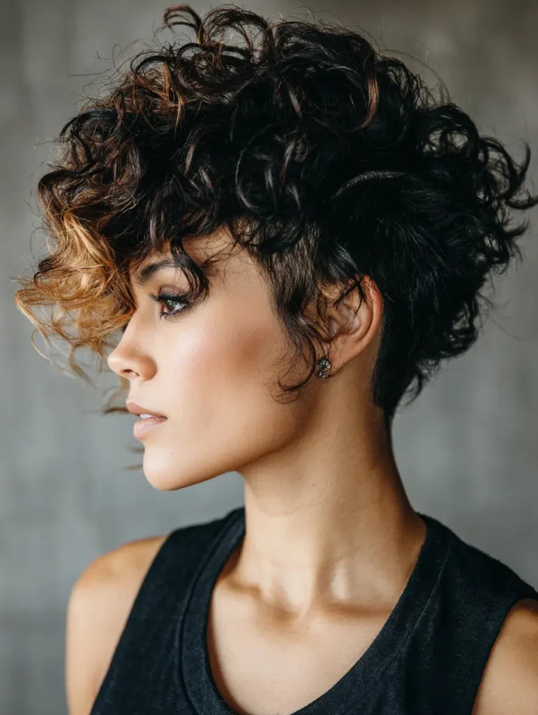 Curly Shag with Undercut
